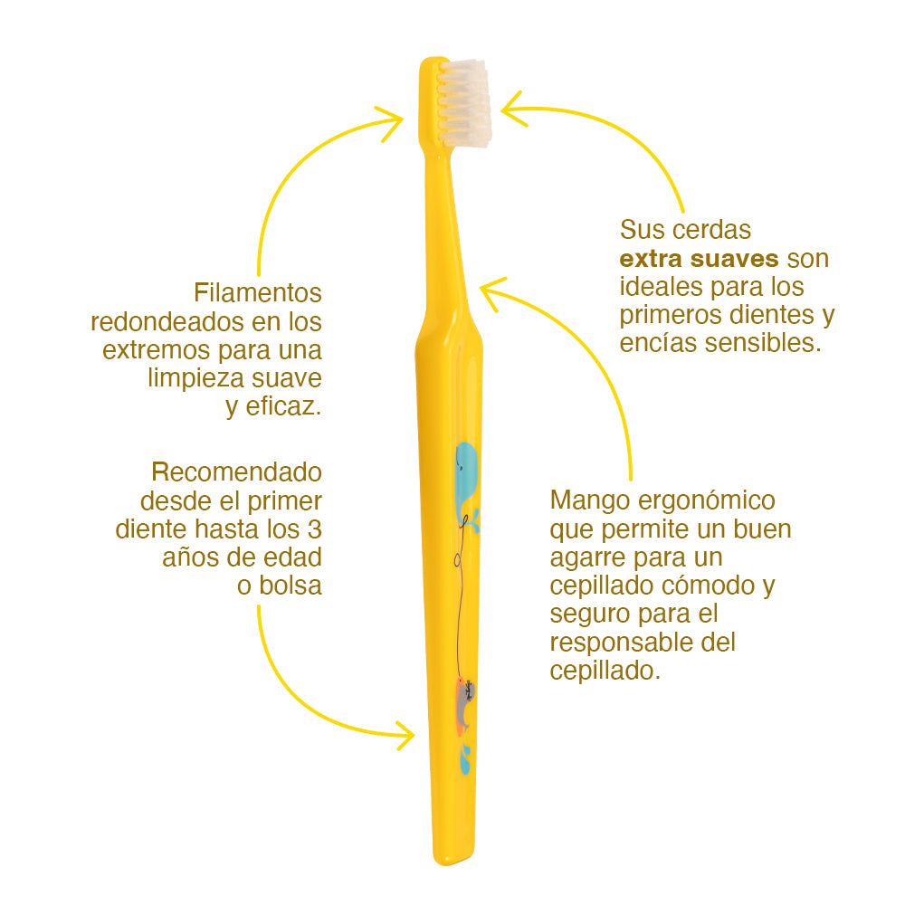 Cepillo Dental Tepe Para Niños de 0-3 Años - Mini Extra Soft