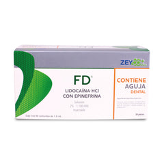 Anestésico Inyectable Lidocaína HCI 2% - FD CJ. C/50 PZAS. Y 30 AGUJAS CALIBRE 30 CORTA ZEYCO