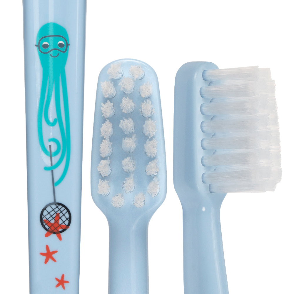 3 Cepillos Dentales Tepe de 0-3 Años- Mini Extra Soft Con Diseño
