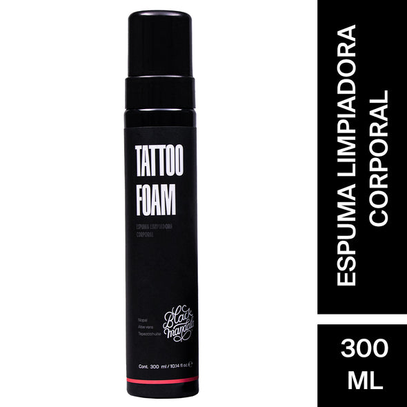 Espuma Limpiador Para Tatuajes Tattoo Foam 300mL Blackmandala®