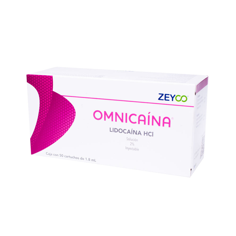 Anestésico Inyectable Lidocaína HCI 2% - Omnicaína Zeyco